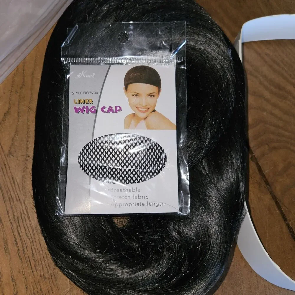 Mupul Super Silky Long Black Wig Women’s One Size Center Part Heat Resistant NIP